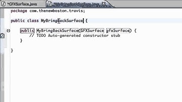 Android Developing Applications Tutorial   67   Setting up a SurfaceView class
