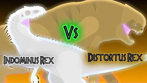 Indominus Rex vs D-Rex/Distortus Rex || Sticknodes Battle Animation || InquisitoriousINDO