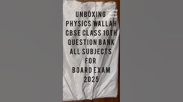 UNBOXING PW CBSE QUESTION BANK CLASS 10 | BOARDS 2025 #class10 #questionbank #udaan2025 #pw #cbse