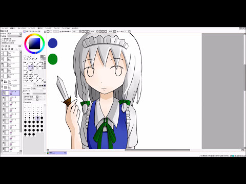 【東方】十六夜咲夜描いてみた