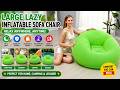 Large Inflatable Lazy Sofa Chair | PVC Bean Bag Lounger Couch for Home &amp; Camping