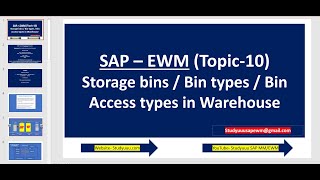 SAP EWM - Storage Bins / Bin types / Bin Access types in Warehouse Management