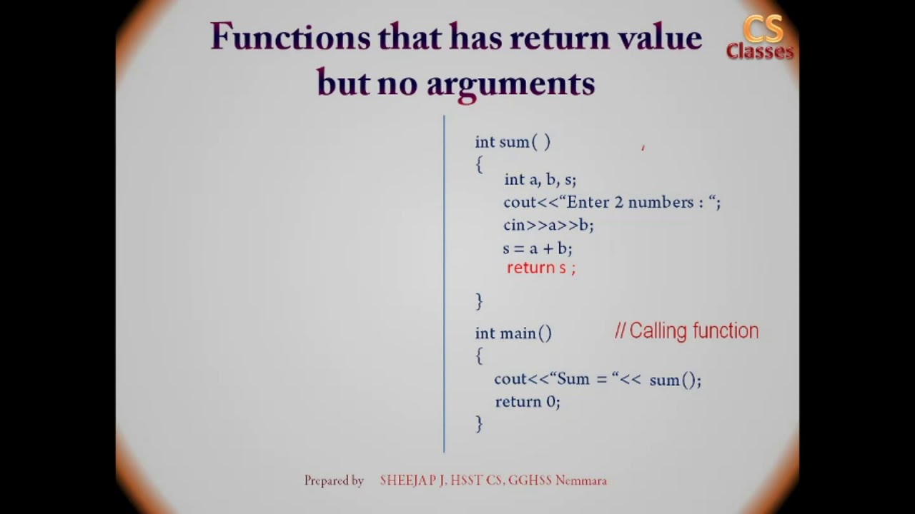 Function Call Functions Part 5 - Function call - YouTube