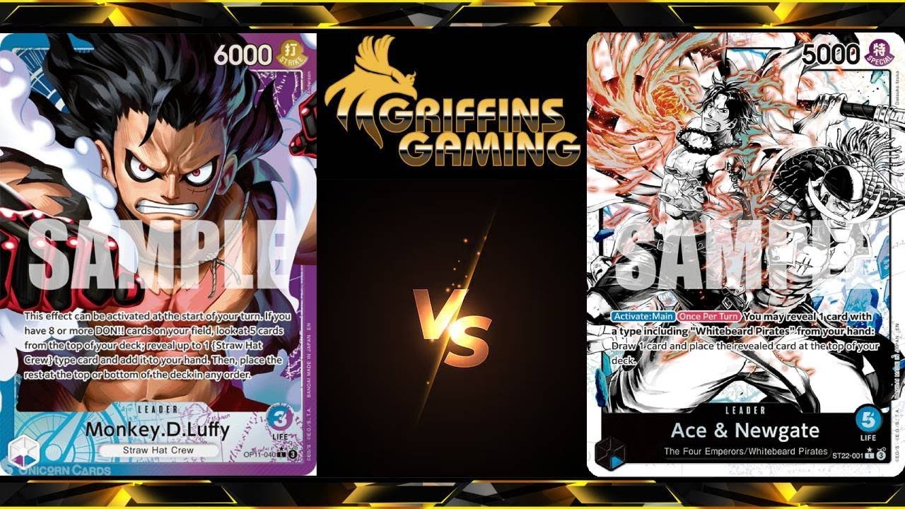 One Piece TCG Griffins Gaming Store Championship Round 2: UP Luffy Vs U Ace & Newgate