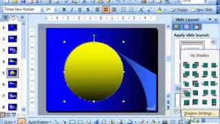 PowerPoint 2003 Tutorial Applying & Changing Shadow Effects Microsoft Training Lesson 19.9