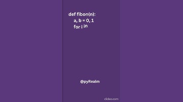 Fibonacci Series#interview #coding #pythonforbeginners #pythoninterviewquestions #pythonprogramming