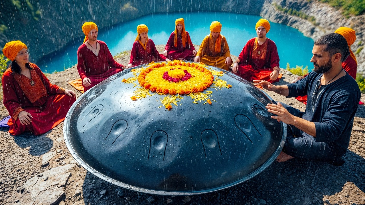999 Hz Healing Rain Ritual | 1 Hour Handpan Music | Calm Meditation ...