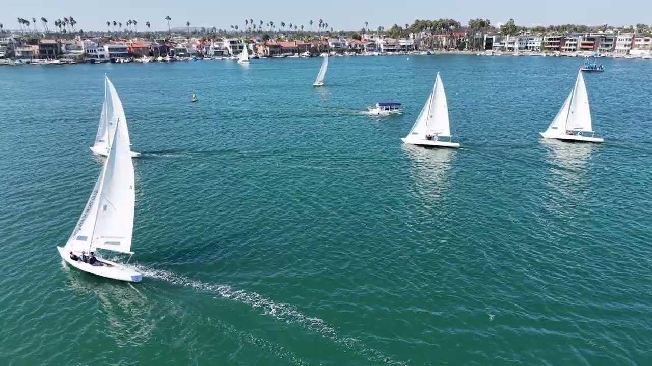⁣2026 Saturday Soling Regatta 5   Race 6 start & weather mark