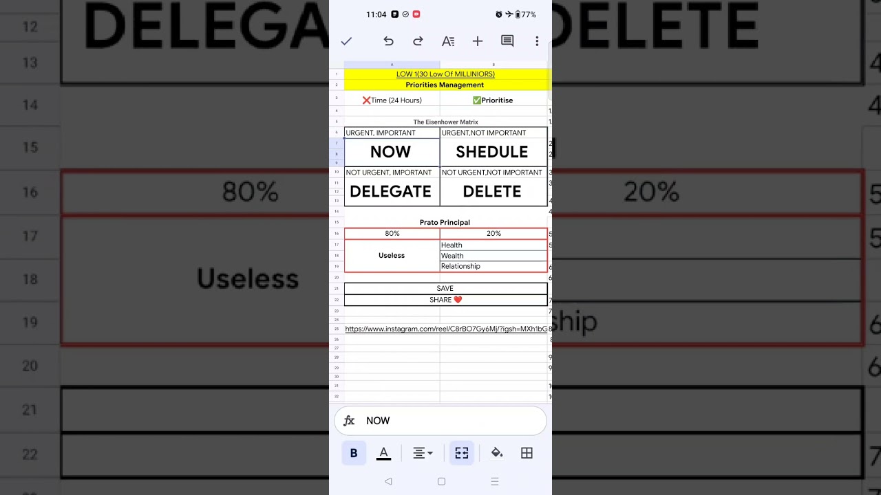 LOW -1 30LOW OF MILLINIORS // priorities Management not Time mangement