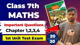 Class 7 Maths Important Questions 2026 | First Unit Test Exam | Sdtech7th8th | Deepak Sir