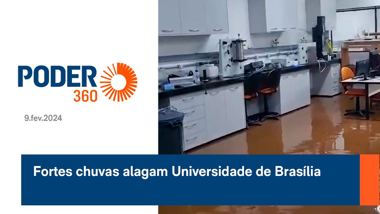 Fortes chuvas alagam Universidade de Brasília