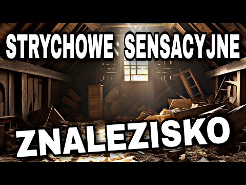 Worek przedwojennych mundurów ukryty w ścianie na strychu