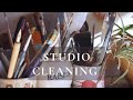 Cleaning and organising my studio  spring morning vlog