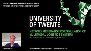 Network Generation for the Simulation of Multimodal Logistics Systems - WSC 2021