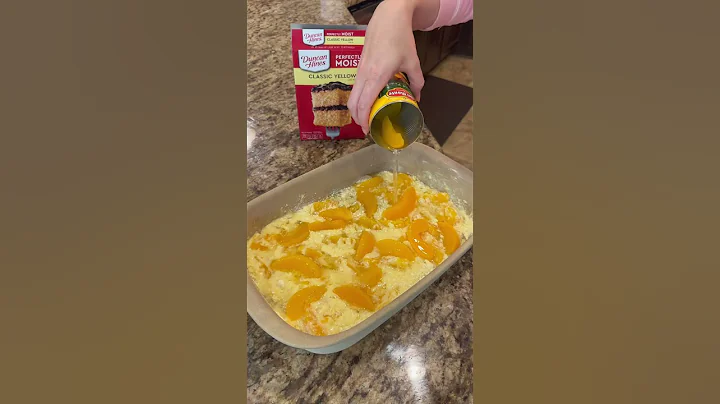 3-Ingredient Peach Cobbler RECIPE on dinnerin321.com #delicious #dessert #easyrecipe #recipe #yummy