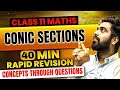 Conic Sections in One Shot | Class 11 Maths | Concept Through Questions Revision in 40 Minutes🔥💪