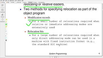26.  Loader - Machine Dependent Features - Relocation