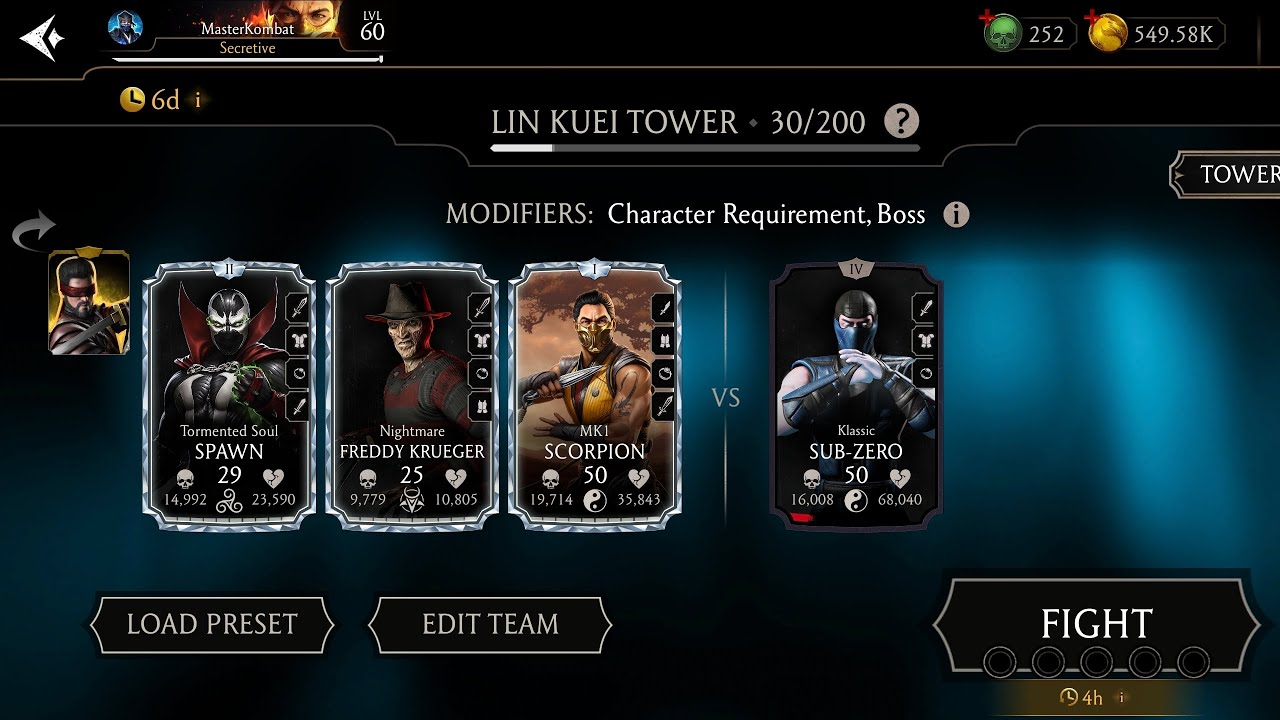Boss SUB-ZERO Lin Kuei Tower 30 Fight + Reward Mortal Kombat Mobile Gameplay ☠️