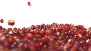 Pomegranate Grains on White Background. | Stock Footage - Envato elements screenshot 1