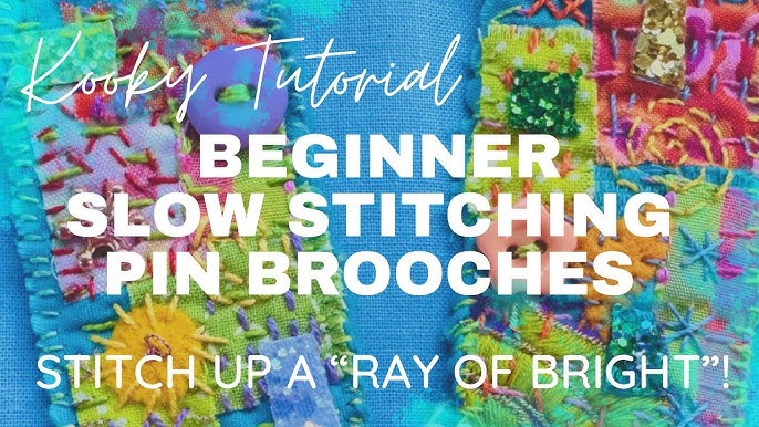 Make beautiful slow stitch projects just using these 5 easy stitches! 