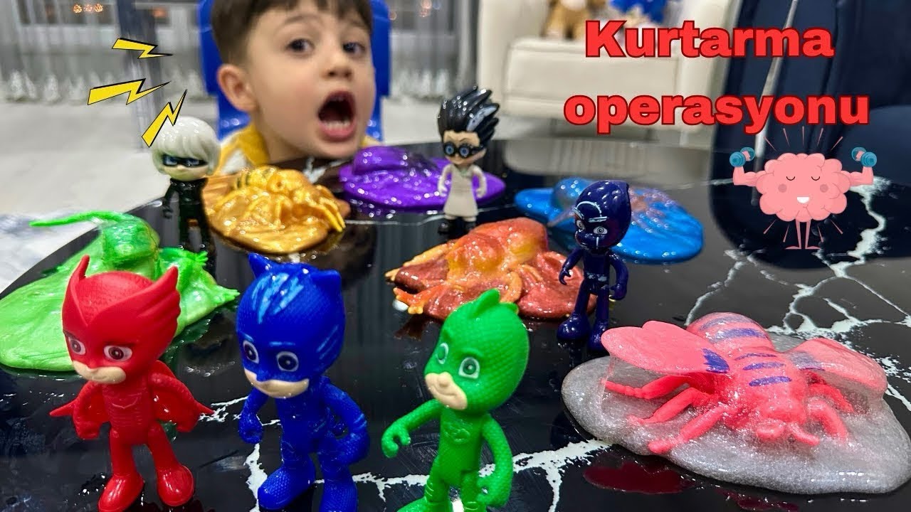 PİJAMASKELİLER SLİME TUZAĞINA DÜŞTÜ ! POYRAZ YARDIM EDİYOR