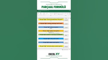 #excel Hücreden Belli Bir Alanı Alma - PARÇAAL Formülü #shorts