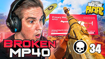 THIS "NEW" MP40 SETUP IS OVERPOWERED!! 34 KILL RECORD GAME! (WARZONE PACIFIC)