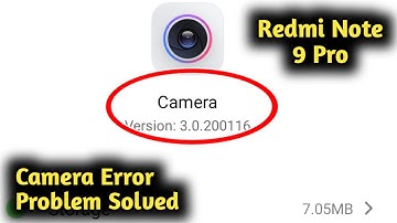 Camera Error Problem Redmi Note 9 Pro