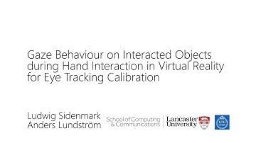 Gaze Behaviour during Hand Interaction in Virtual Reality