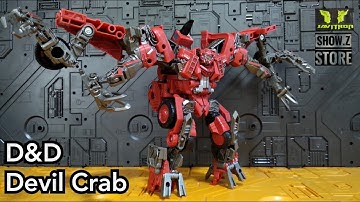 Review Transformers D&D DD-01 Devil Crab Overload Studio Series 66 Devastator Javitron show.z store