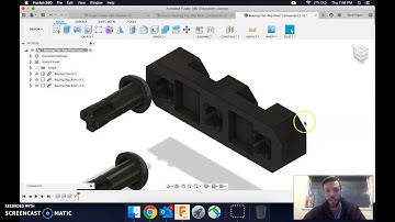 Assembling Clawbot Fusion 360 Video 3b 19-20 - Creating Bearing Flat-Pop Rivet Compnnt for Chassis