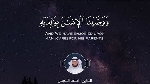 ووصينا الانسان بوالديه ، القارئ : احمد النفيس - سورة لقمان