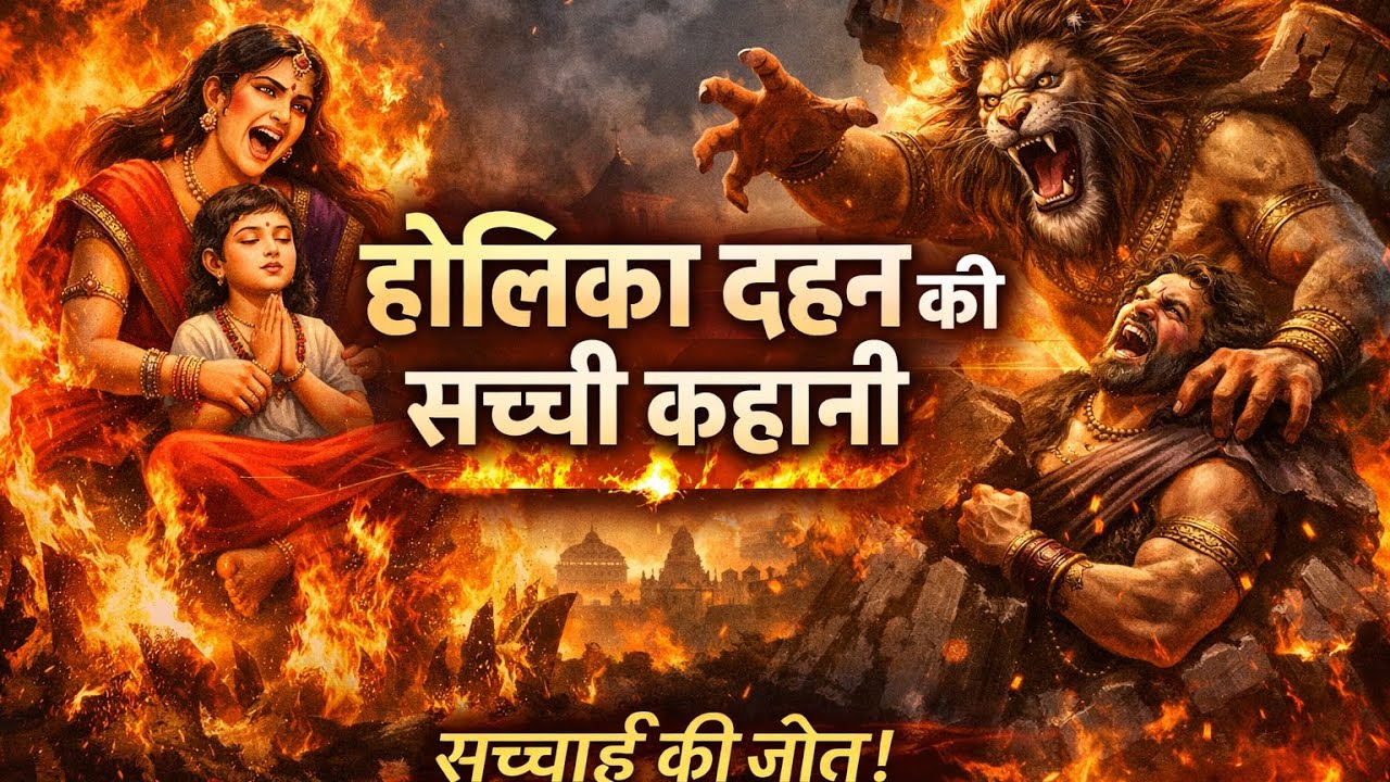 होलिका दहन की सच्ची कहानी | प्रह्लाद की अटूट भक्ति और नरसिंह अवतार #hindistories 
