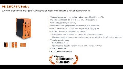 Neousys PB 9250J Series   UPS Without battery Introduction