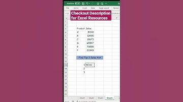 Large Function - Find Top 3 Values in Excel #shortfeed #excelformula #shorts