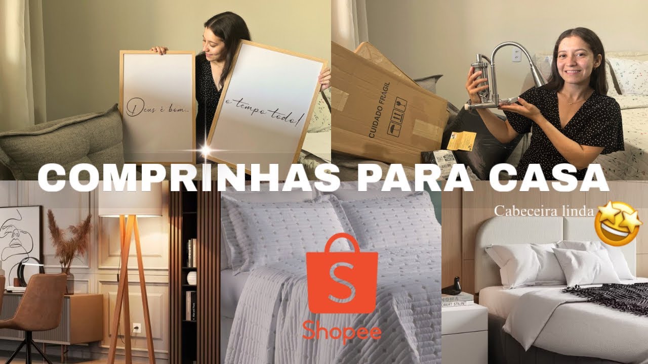 Comprinhas na Shopee | Itens de Decoração + Minha Nova Cabeceira 🤩