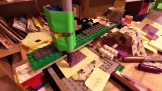 Lego XY Plotter Prototype 05 - Large Rectangular Spiral