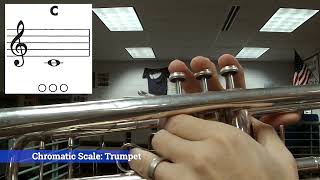 Concert B-Flat Chromatic Scale - Trumpet Demo & Note Map