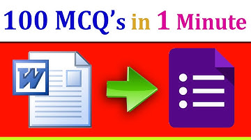 Word Doc to Google Form - How to import 100 MCQs to Google form in 1 Minute ? Form Builder plugin