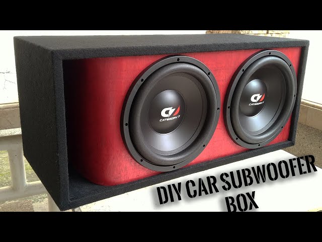 DIY Kerfed L Ported Stained Front Baffle Subwoofer Box