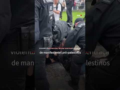 Polícia alemã interrompe violentamente manifestação de solidariedade a Gaza