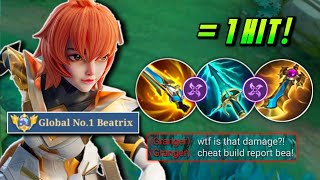 THIS BEATRIX ONE SHOT BUILD IS STILL BROKEN IN SOLO RANK GAME!? 💀(Must Watch) - MLBB