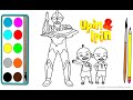 Upin dan Ipin | Menggambar dan Mewarnai Upin Ipin dan Ultraman Ribut