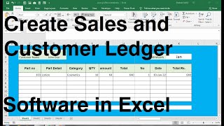 How to Create Sales and Customer Ledger | sales ledger in excel