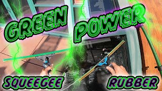 UNGER GREEN POWER RUBBER IMPROMPTU SQUEEGEE RUBBER REVIEW | WINDOW CLEANING TOOLS screenshot 5