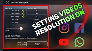 BEST VIDEO EXPORT SETTING FOR YOUTUBE, Kinemaster export, Resolusi, Frame Rate and Bitrate
