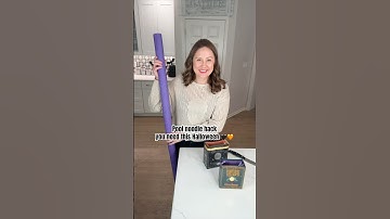 🎃 Pool Noodle Hack → Chic Halloween Florals 🖤✨ #YTShorts #HalloweenDIY