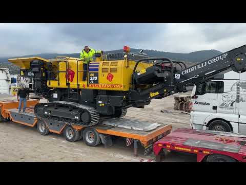Changing Trailer On Komatsu & Hitachi Excavators & Crusher - Fasoulas Heavy Transports - 4k