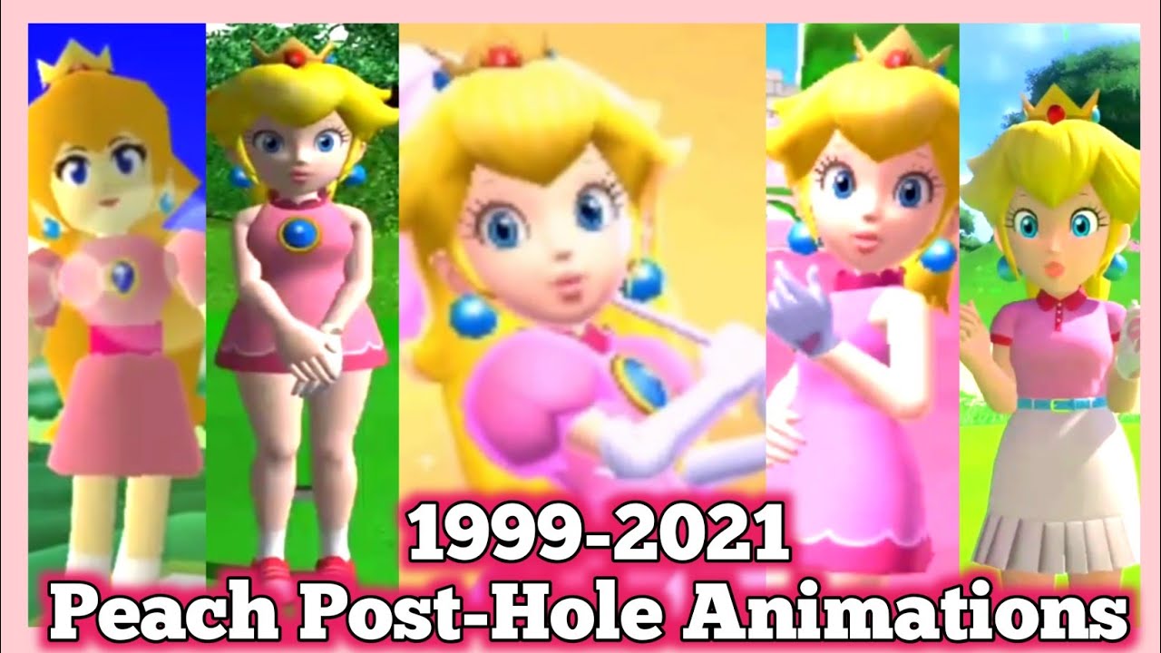 ❤️Mario Golf Series - All Peach Post-Hole Animations❤️