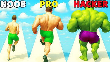 NOOB vs PRO vs HACKER in Muscle Rush | Cupcy Games